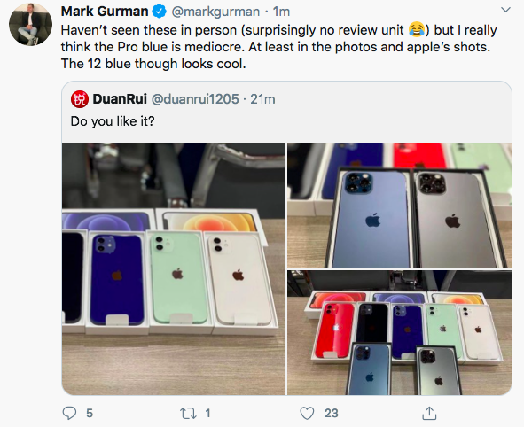 Lộ diện full màu các mẫu iPhone 12, phiên bản màu xanh blue bị chê tới tấp - Ảnh 1.