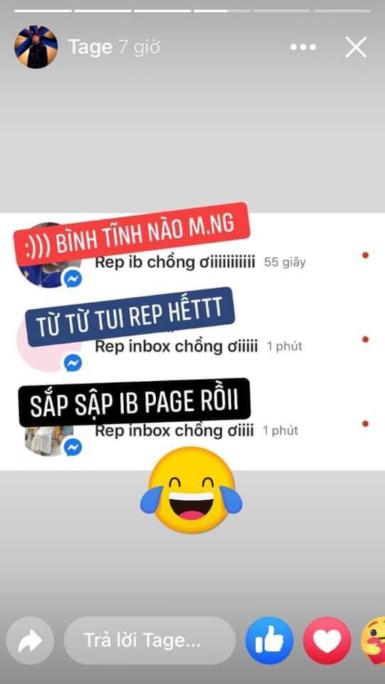 Tage năn nỉ các fan bình tĩnh khi bị spam loạt tin nhắn: Rep inbox chồng ơi sau vòng 3 Rap Việt - Ảnh 5.