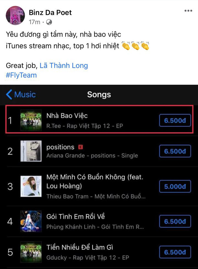 Ca khúc của R.Tee tại Rap Việt xuất sắc leo thẳng lên top 1 realtime BXH HOT14, cạnh tranh trực tiếp với ngôi vương liên tiếp 5 tuần của Jack - Ảnh 4.
