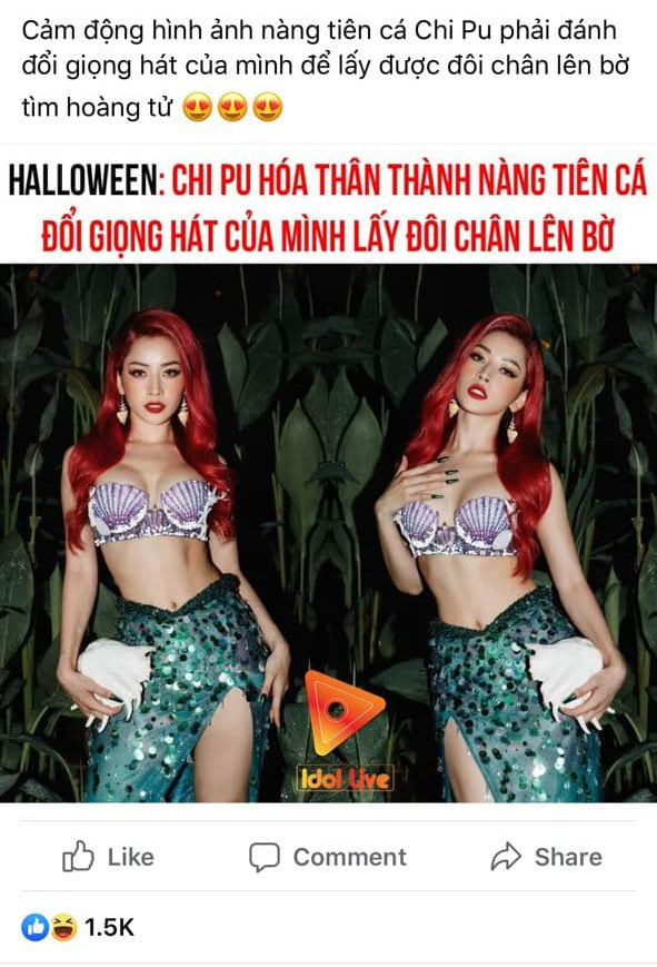 Chi Pu hoá thân thành nàng tiên cá chơi Halloween, netizen lập tức cà khịa chắc đổi giọng hát để lấy đôi chân lên bờ? - Ảnh 3.