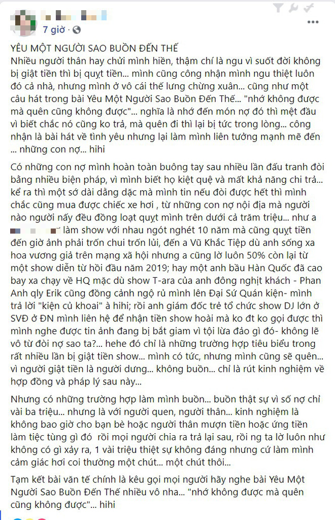 BIẾN CĂNG: Quản lý Noo Phước Thịnh tố Vũ Khắc Tiệp quỵt nợ, hé lộ chi tiết sự việc và phản ứng của “ông trùm Venus” - Ảnh 2.