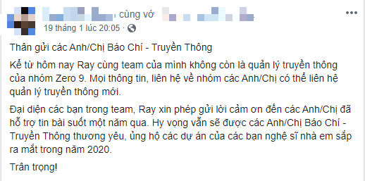 Sau gần 2 năm hoạt động, vocal của Zero9 chính thức ngầm xác nhận đã rời nhóm? - Ảnh 6.