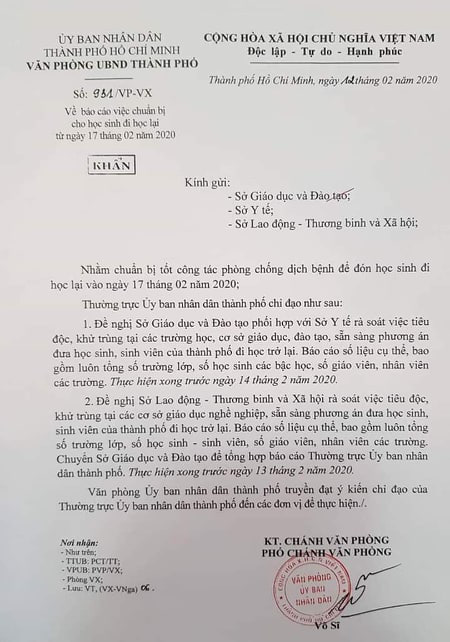 22 tỉnh thành đầu tiên thông báo về việc chuẩn bị cho học sinh đi học lại ngày 17/2 - Ảnh 1.