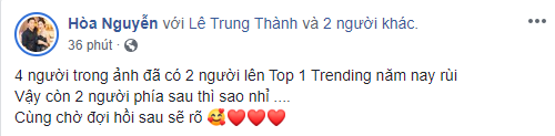 Bộ đôi top 1 trending Hương Giang - Đức Phúc đăng ảnh vẫy gọi, Hòa Minzy - Erik liệu liệu comeback nhanh để trả lời đi xem nào? - Ảnh 1.