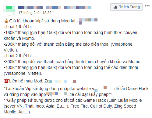 Hacker tung hoành khắp làng game Việt, bán tài khoản hack nhiều game hot như Liên Quân, Free Fire, Call of Duty Mobile... với giá rẻ bèo! - Ảnh 1.