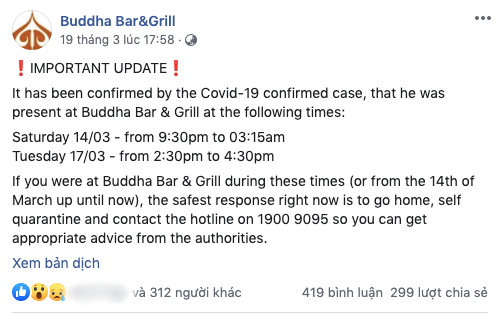 Nghi vấn quán bar ở Quận 2 có khách hàng dương tính với Covid-19 đã đóng cửa vĩnh viễn, fanpage hiện cũng biến mất trên Facebook? - Ảnh 2.