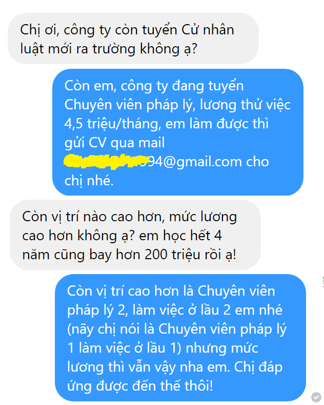 Cho rằng lương 4,5 triệu/ tháng không xứng với 4 năm ĐH tiêu tốn hơn 200 triệu, ứng viên câm nín trước màn đáp trả bá đạo của nhà tuyển dụng - Ảnh 1.