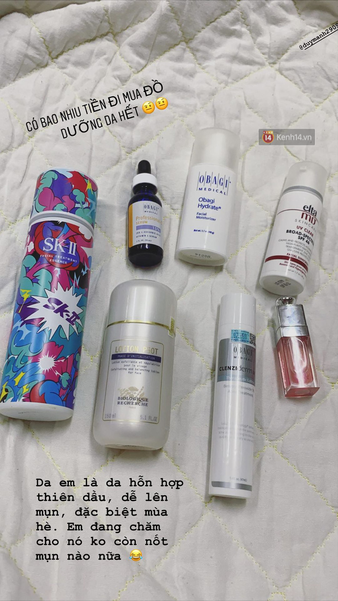 Da đẹp thế mà vẫn dễ lên mụn, vợ Duy Mạnh đổ hết tiền vào bộ skincare “xịn bá cháy” này đây - Ảnh 2.