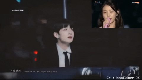 Jungkook “hoảng loạn” khi được cho cơ hội ngồi cạnh IU nhưng lại say sưa hát theo từ xa, ngắm người trong mộng trên màn hình đến vẹo cổ - Ảnh 11.