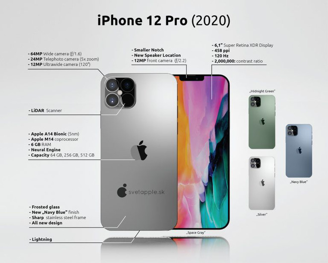 Lại thêm concept iPhone 12: “Tai thỏ” vẫn còn nhưng hơi sai sai, cảm biến LiDAR chắc chắn sẽ xuất hiện ở camera sau - Ảnh 7.