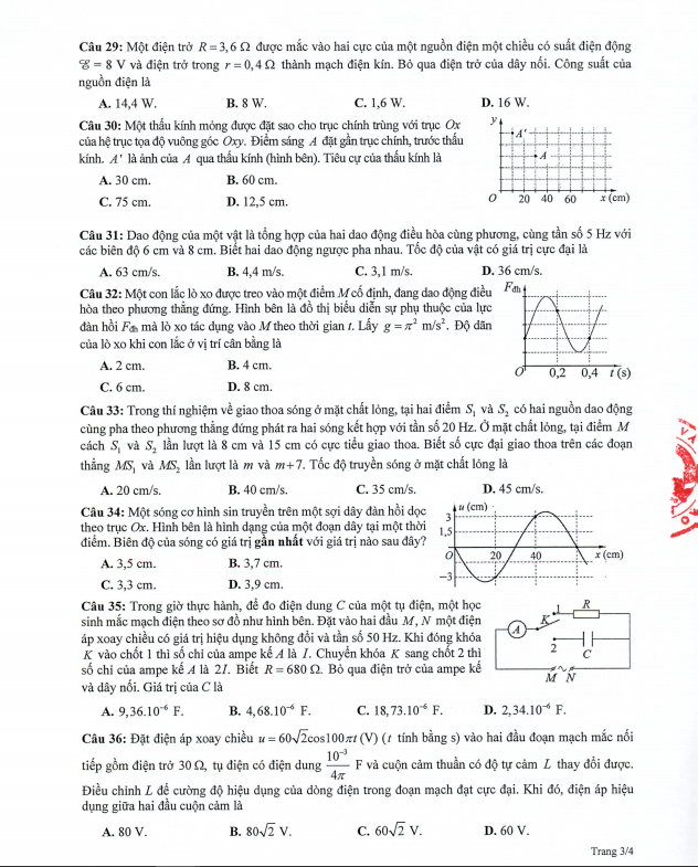Đề thi minh họa THPT Quốc gia 2020 Môn Vật lý - Ảnh 3.