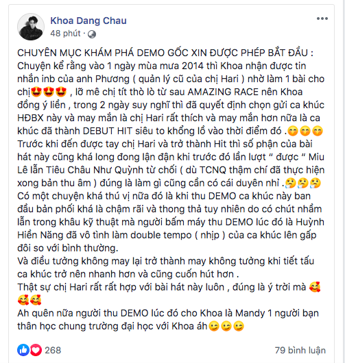 Có ai ngờ bản hit debut Hương Đêm Bay Xa làm nên tên tuổi Hari Won lại từng bị hai nữ ca sĩ nổi tiếng Vpop thẳng thừng từ chối? - Ảnh 3.