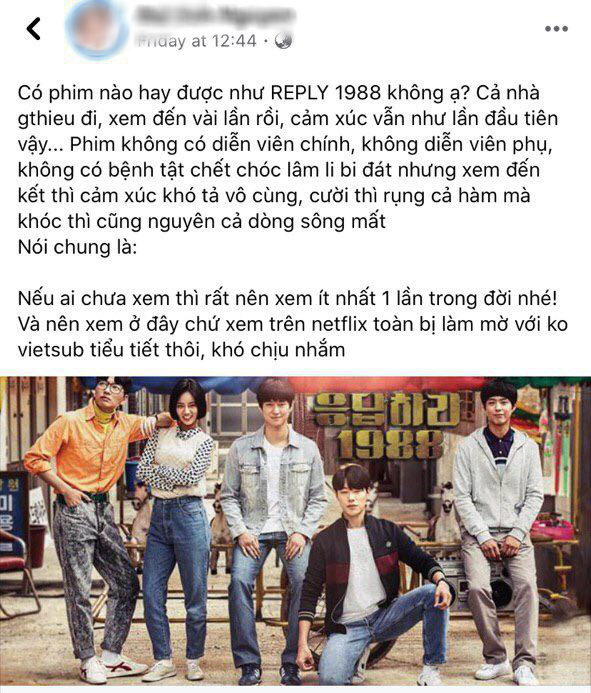 Netizen Việt bồi hồi nhớ nhung Reply 1988 sau 4 năm gây bão Hàn Quốc, leo thẳng top 3 Netflix giữa mùa ở nhà cày phim - Ảnh 4.