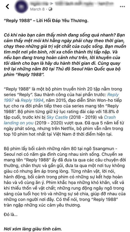 Netizen Việt bồi hồi nhớ nhung Reply 1988 sau 4 năm gây bão Hàn Quốc, leo thẳng top 3 Netflix giữa mùa ở nhà cày phim - Ảnh 3.