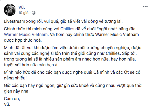 Thái Vũ và Chillies chính thức về chung một nhà, là 2 nghệ sĩ đầu tiên của Warner Music tại Việt Nam - Ảnh 4.