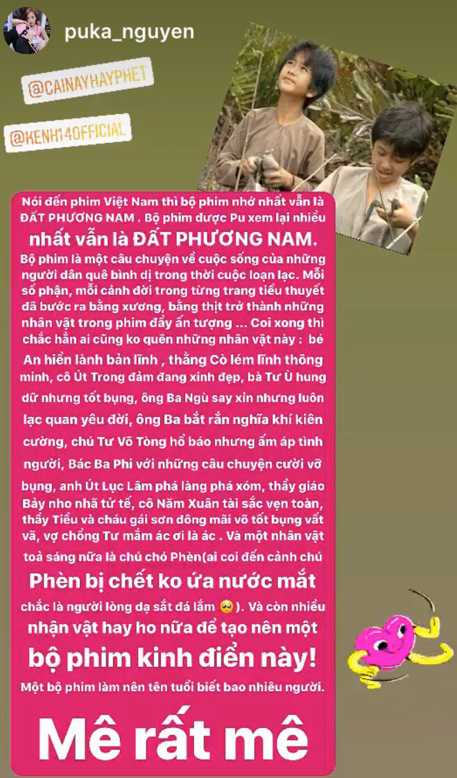 Sao Việt ngược về quá khứ với phim truyền hình: Puka thích mê Đất Phương Nam, Băng Di review tận 2 bộ phim! - Ảnh 7.