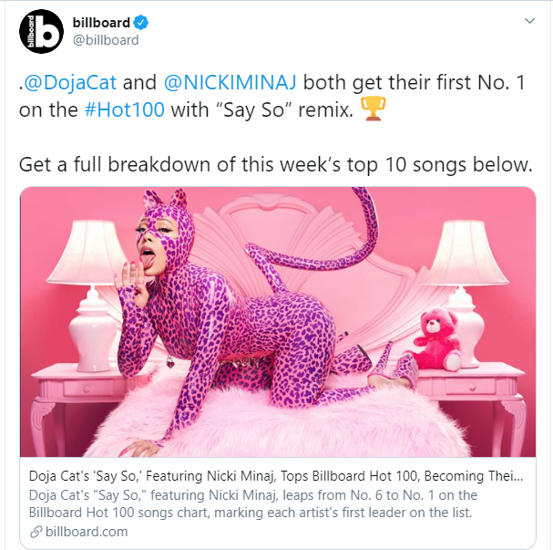 Chờ đợi 16 năm ròng rã, cuối cùng Nicki Minaj đã có #1 Billboard Hot 100 đầu tiên trong sự nghiệp, Doja Cat thời tới cản không kịp! - Ảnh 1.