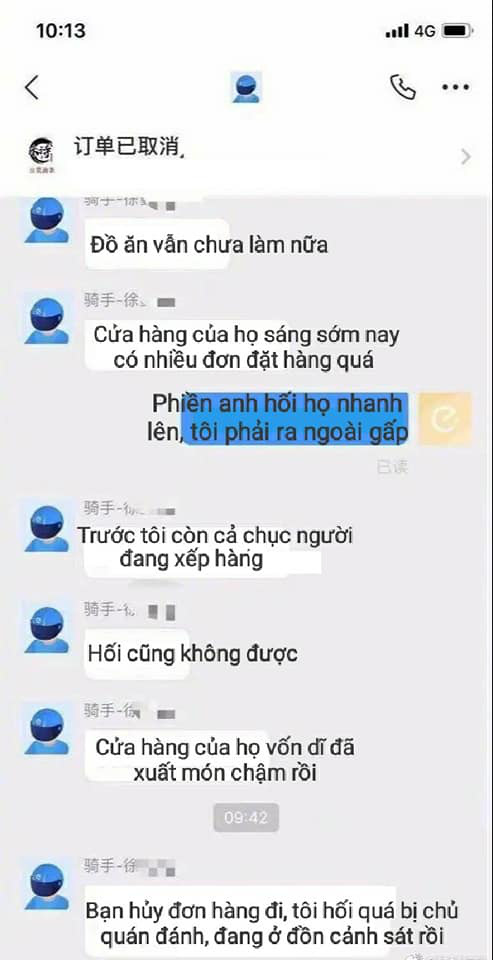 Loạt tin nhắn hé lộ góc khuất nghề shipper: Bị chủ quán hành hung vì giục quá nhiều, khách bùng hàng không một lời xin lỗi - Ảnh 3.