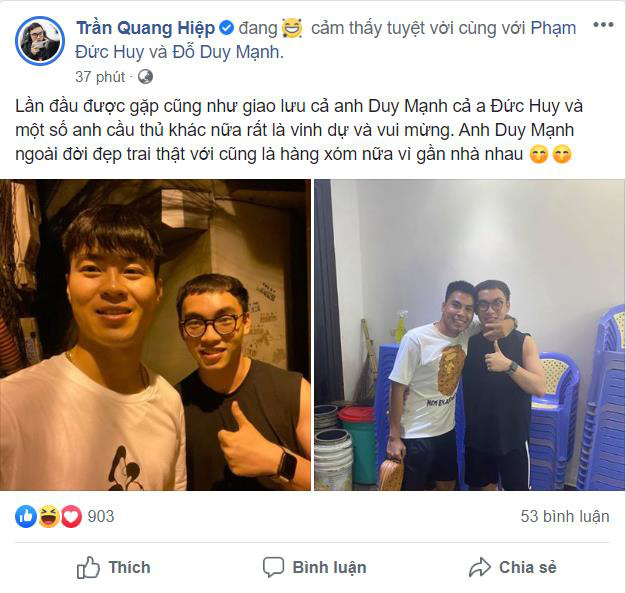 ProE check-in cùng 2 fan cứng của tuyển U23 Việt Nam, ngay lập tức đã bị hoàng tử Đức Huy bắt lỗi cực gắt - Ảnh 1.