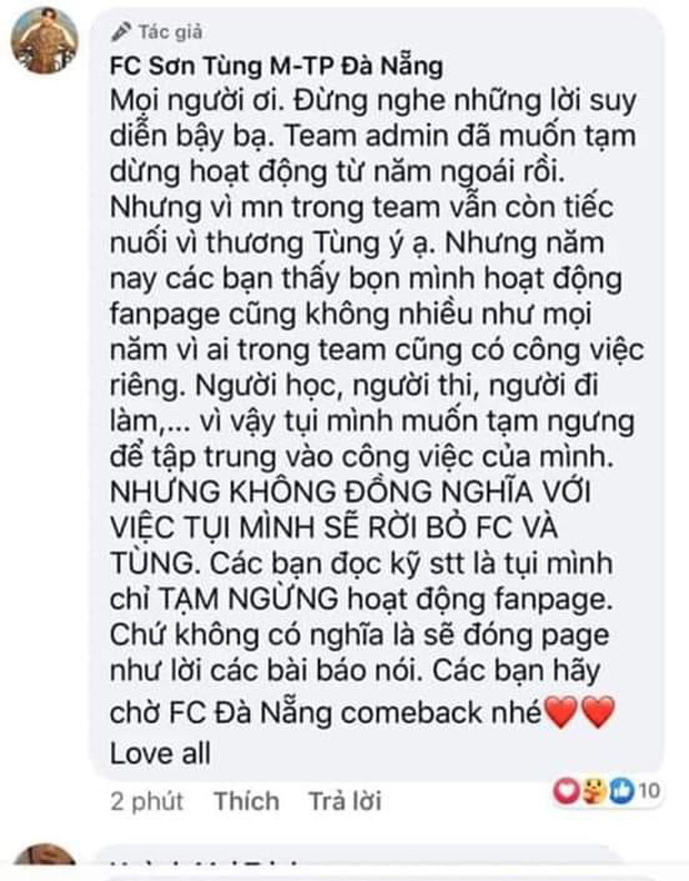 Chưa đầy nửa năm, cả 3 FC lớn của Sơn Tùng M-TP đều đồng loạt dừng hoạt động, bao gồm cộng đồng kì cựu hơn 300k follow! - Ảnh 5.