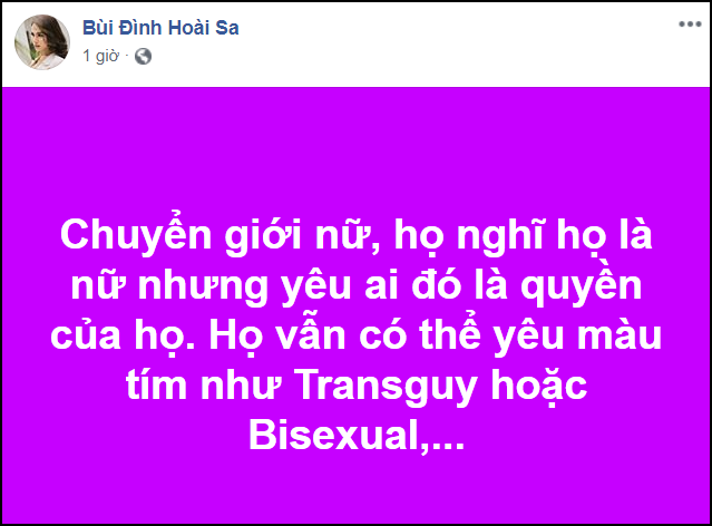 Hoài Sa chính thức lên tiếng trước nghi vấn cà khịa Trấn Thành về quan điểm chuyện tình yêu của chuyển giới nữ - Ảnh 2.