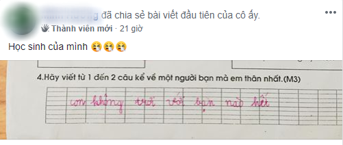 Cô giáo yêu cầu: Viết về người bạn em thân nhất, cô học trò vô tư đáp lại một câu khiến ai cũng sững sờ - Ảnh 1.