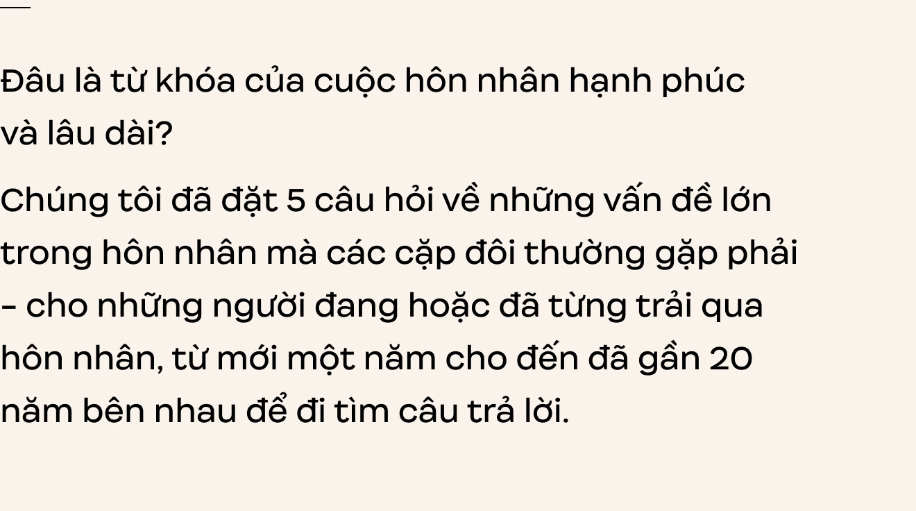 Chân dung hôn nhân qua 5 câu hỏi: Có gì khác biệt trong góc nhìn của người mới kết hôn, đã ly hôn và ở bên nhau 20 năm? - Ảnh 2.