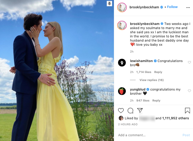 NÓNG: Brooklyn Beckham xác nhận chuẩn bị làm đám cưới ở tuổi 21 với tiểu thư tỷ phú, Victoria chính thức chúc mừng - Ảnh 2.