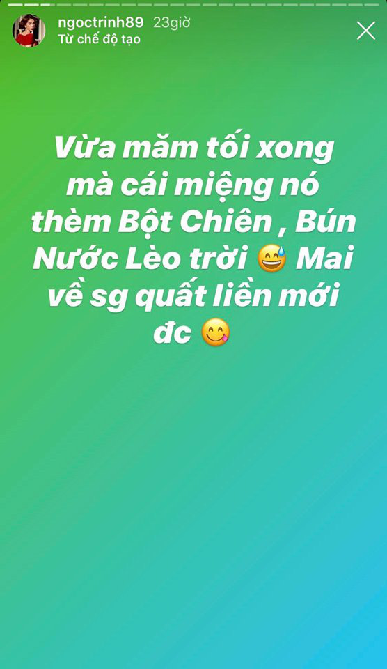 Cứ ăn uống là Ngọc Trinh không thể cưỡng lại được: Đêm qua kêu thèm bột chiên, hôm sau đi cả trăm kilomet để ăn - Ảnh 2.