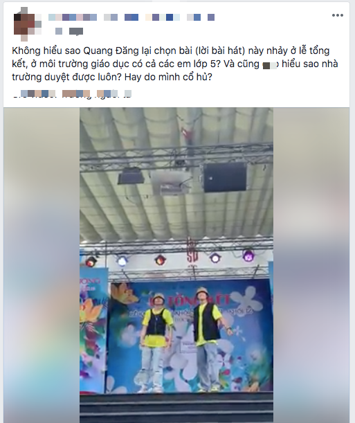 Quang Đăng gây tranh cãi khi biểu diễn phiên bản dance Bigcityboi của Binz trên sân khấu lễ tổng kết năm học - Ảnh 2.
