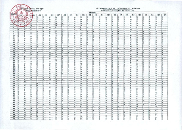 Đáp án và đề thi THPT Quốc gia môn tiếng Anh từ 2017 đến 2019 - Ảnh 18.