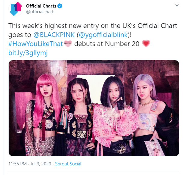 How You Like That của BLACKPINK debut ấn tượng tại BXH của Vương quốc Anh, nhưng so với BTS thì vẫn còn non và xanh lắm! - Ảnh 1.