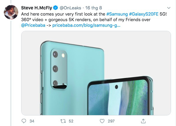 Rò rỉ hình ảnh Samsung Galaxy S20 FE, tiếp tục sở hữu mặt lưng nhựa? - Ảnh 1.