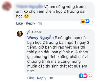 Lão đại Wowy gây tranh cãi tại Rap Việt khi khuyên thí sinh nên chọn Đại học thay vì Rap - Ảnh 10.