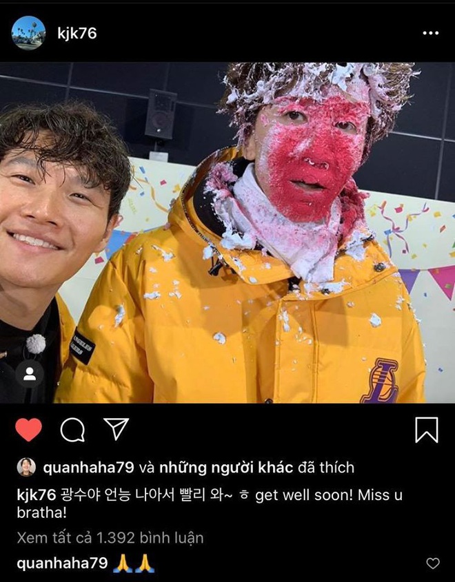 Kim Jong Kook chúc Lee Kwang Soo sớm hồi phục sau tai nạn nhưng vẫn không quên dìm hàng - Ảnh 3.