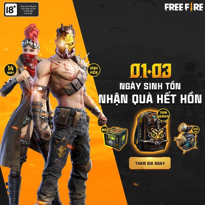 Free Fire: Lưu ngay cách nhận trang phục và balo cực ngầu miễn phí từ sự kiện Ngày Sinh Tồn - Ảnh 1.