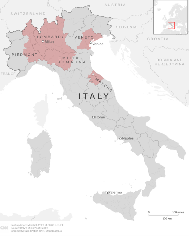 Italy trải qua những giờ đen tối nhất khi toàn bộ 60 triệu dân bị phong tỏa; Mỹ có số ca nhiễm virus corona tăng mạnh - Ảnh 2.