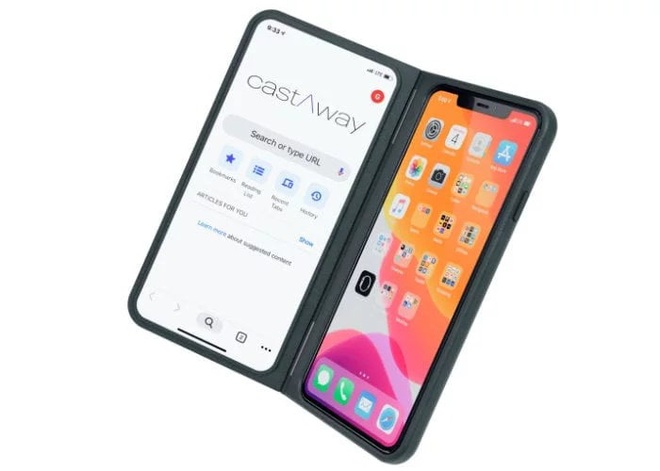 iPhone 6 cũ rích cũng có thể hô biến thành iPhone màn hình kép, gập ra gập vào bảnh không kém Galaxy Fold - Ảnh 1.