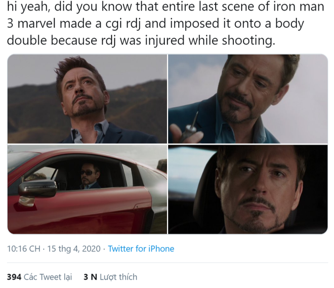 Bí mật gây sốc của Iron Man 3 vừa được tiết lộ: Robert Downey Jr. không thể quay cảnh kết, Marvel làm Người Sắt giả bằng kĩ xảo - Ảnh 1.