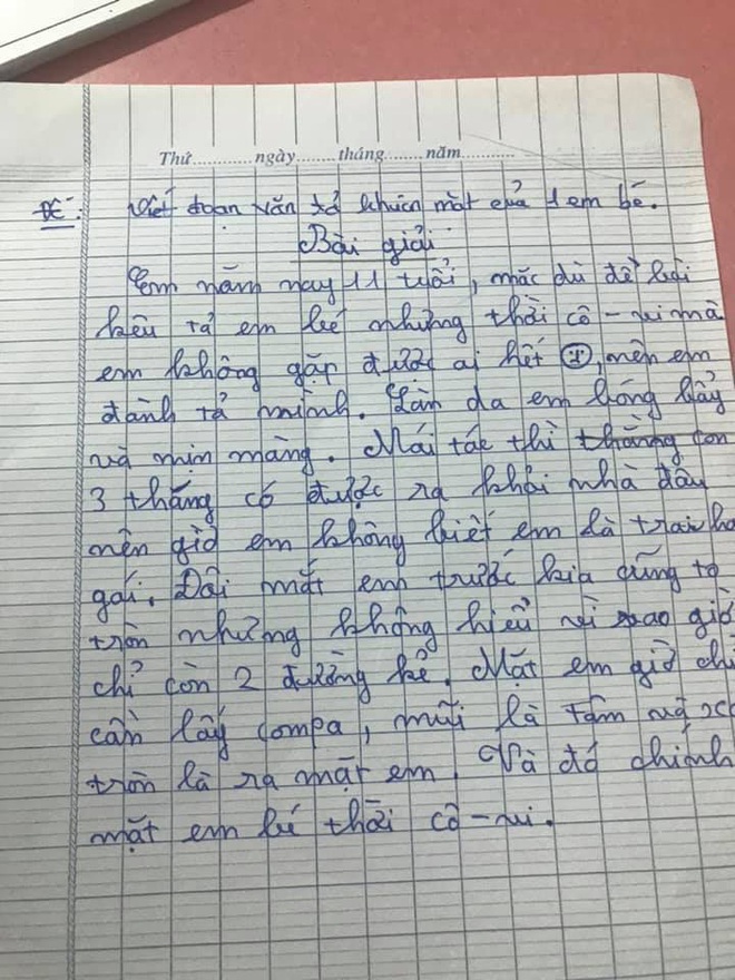 Nghỉ dịch nhưng mẹ bắt làm bài tập, cậu học trò viết văn bóc phốt mẹ, miêu tả bản thân tóc dài đến mức không biết được gái hay trai - Ảnh 1.