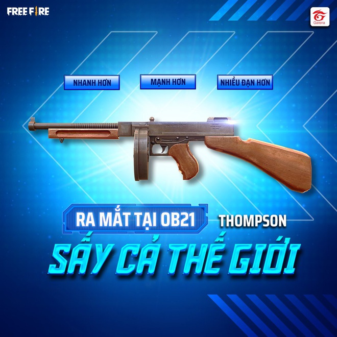 Free Fire: Chi tiết về Thomson - ông vua mới của dòng súng tiểu liên (SMG) sẽ có mặt trong bản cập nhật OB21 - Ảnh 1.
