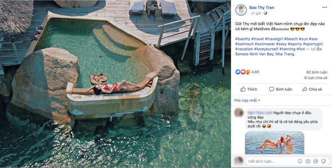 Chụp ảnh biển Việt Nam mà tưởng nhầm Maldives: Bảo Thy bất ngờ vì giờ mới biết cảnh nước mình chụp lên đẹp đến vậy - Ảnh 1.