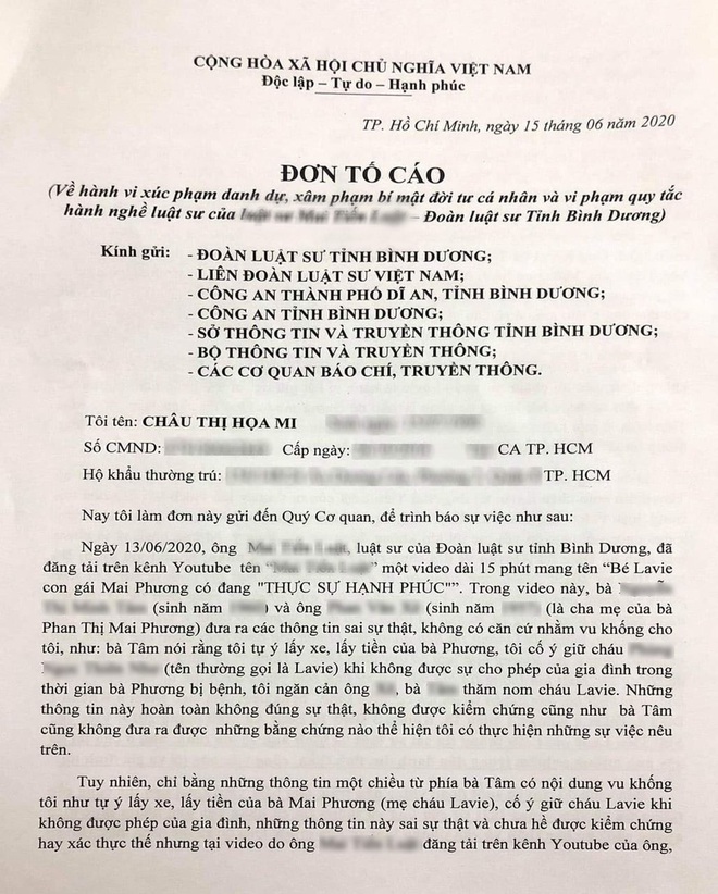 NÓNG: Bảo mẫu của con gái Mai Phương quyết kiện ngược bố mẹ cố diễn viên và luật sư, công khai đăng đàn đấu tố - Ảnh 4.