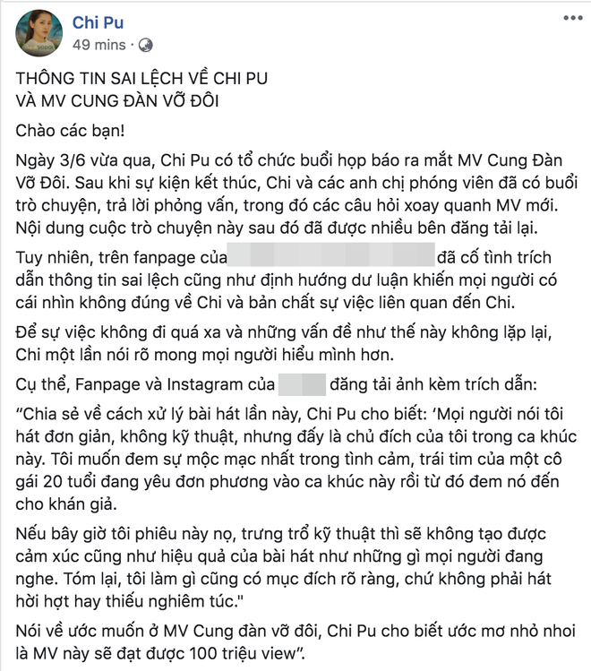 Chi Pu trực tiếp phản pháo đanh thép fanpage đưa tin sai lệch phát ngôn tạo ra tranh cãi: Chia sẻ của tôi bị bóp méo hoàn toàn! - Ảnh 7.