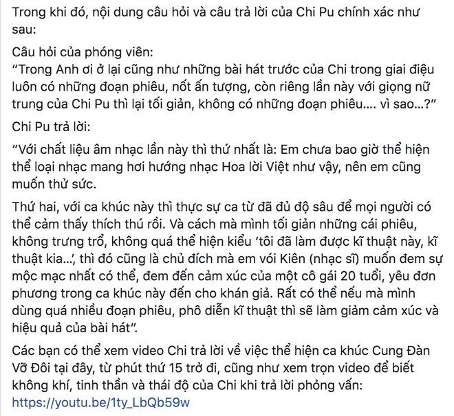 Chi Pu trực tiếp phản pháo đanh thép fanpage đưa tin sai lệch phát ngôn tạo ra tranh cãi: Chia sẻ của tôi bị bóp méo hoàn toàn! - Ảnh 8.