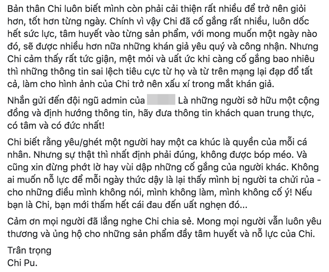 Chi Pu trực tiếp phản pháo đanh thép fanpage đưa tin sai lệch phát ngôn tạo ra tranh cãi: Chia sẻ của tôi bị bóp méo hoàn toàn! - Ảnh 10.