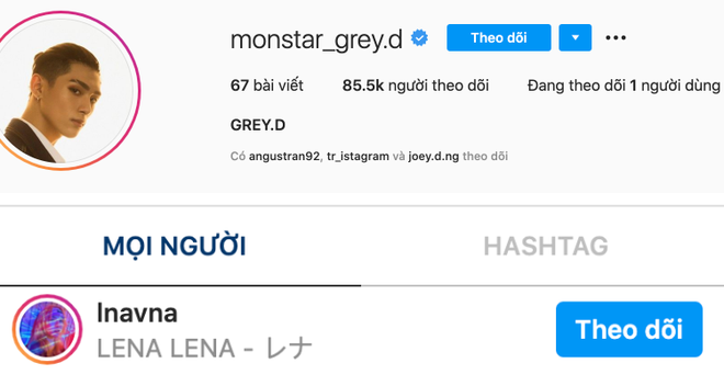 Tất tần tật thông tin về Lena - người duy nhất Grey D (Monstar) follow trên Instagram - Ảnh 2.