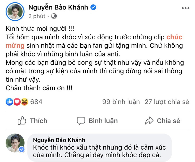 K-ICM lên tiếng sau khoảnh khắc nức nở tại mini concert: Khóc thì xấu thật nhưng là cảm xúc của mình, không ai dạy mình khóc đẹp cả - Ảnh 2.