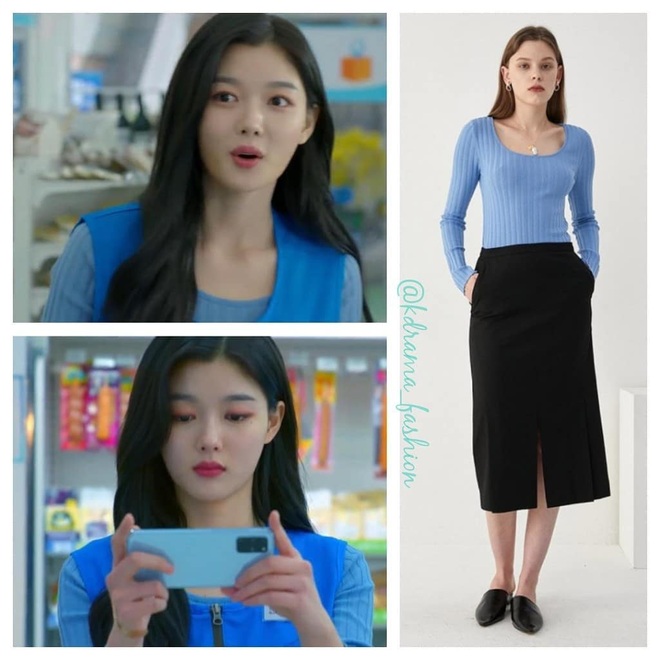 Vào vai cô nhân viên cửa hàng tiện lợi, mỹ nhân Kim Yoo Jung diện đồ hết sức bình dân, có nhiều món giá chỉ loanh quanh 500k - Ảnh 7.
