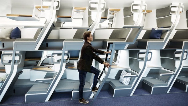 Cận cảnh khoang máy bay hạng phổ thông trong tương lai: Du khách có thể thoải mái nằm dài với thiết kế ghế ngồi hoàn toàn mới - Ảnh 5.